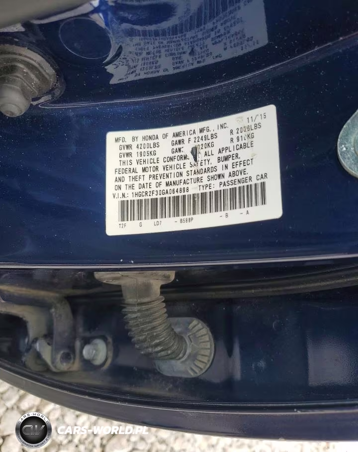 2016 Honda Accord Lx VIN:1HGCR2F30GA064898 - 12