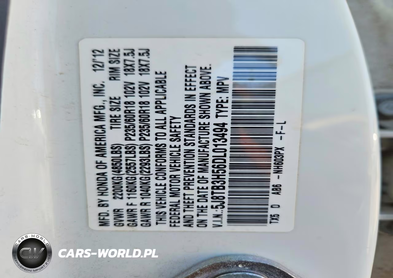 2013 Acura Rdx Technology VIN:5J8TB3H56DL013494 - 12