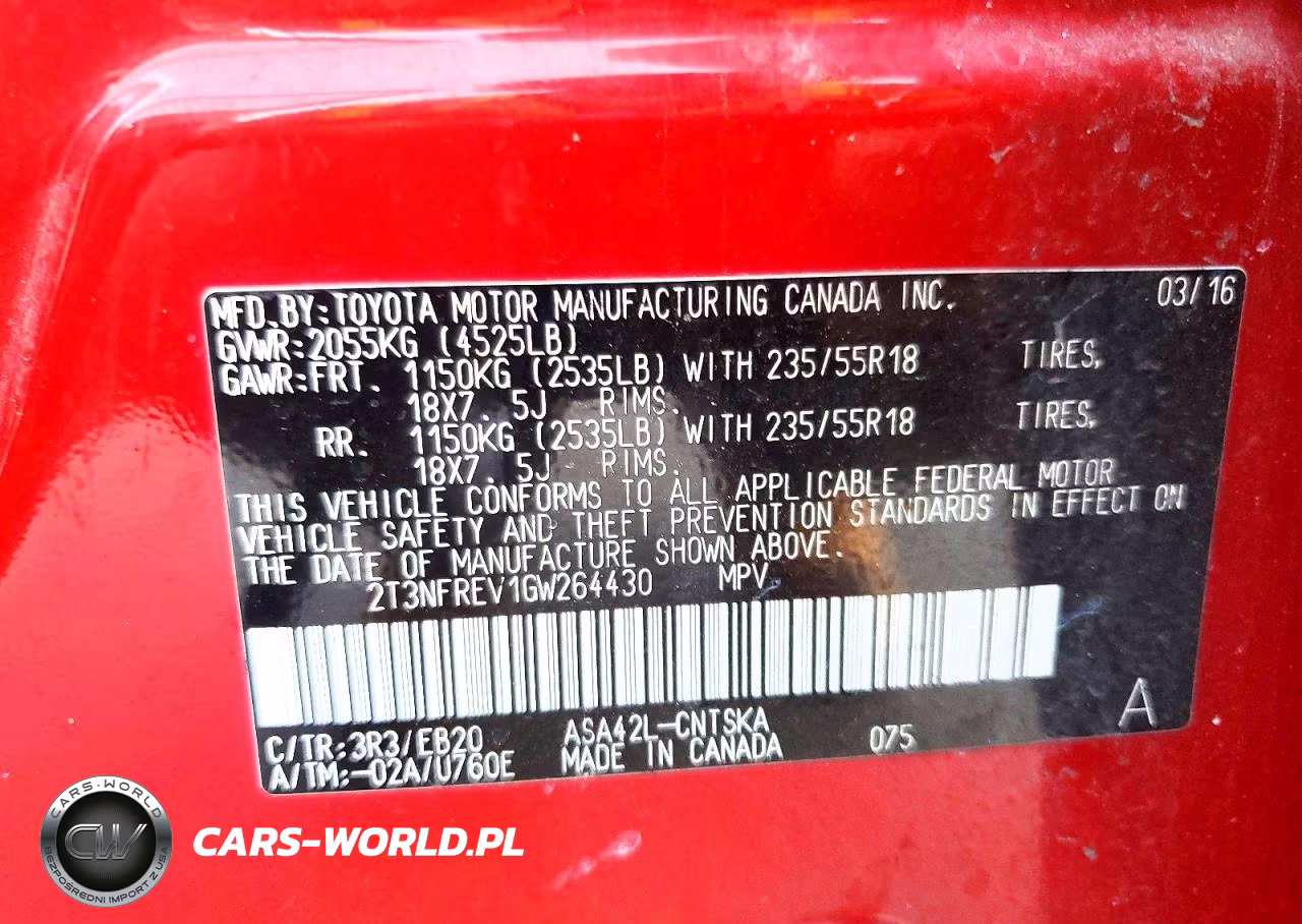2016 Toyota Rav4 Se VIN:2T3NFREV1GW264430 - 13