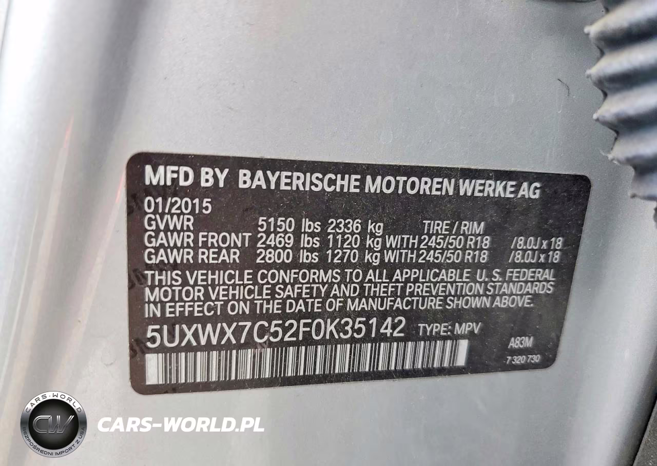 2015 BMW X3 xDrive35I VIN:5UXWX7C52F0K35142 - 13