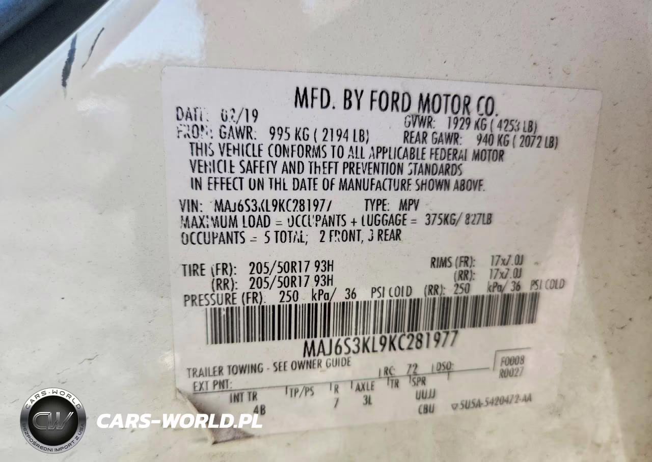 2019 Ford Ecosport Titanium VIN:MAJ6S3KL9KC281977 - 12
