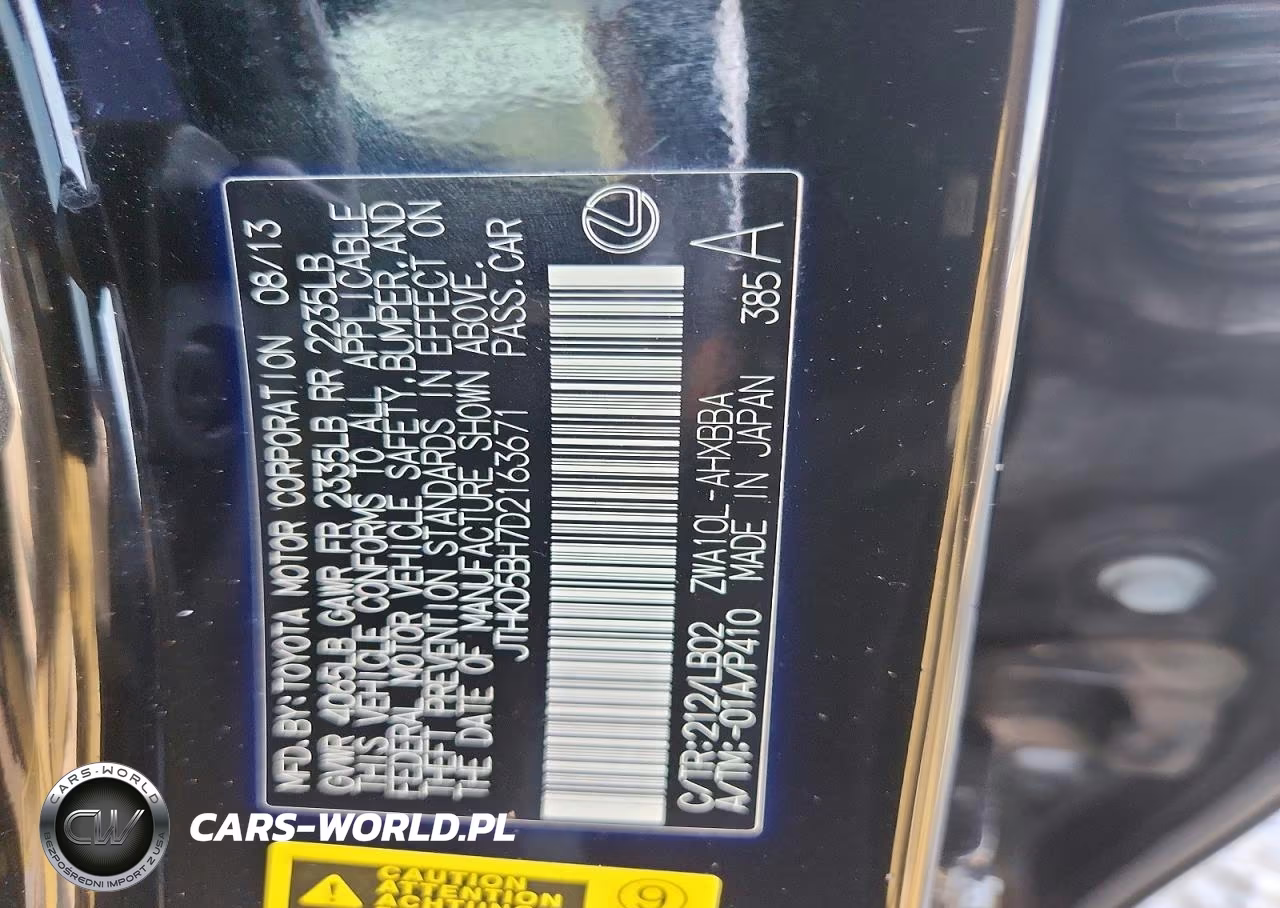 2013 Lexus Ct 200 VIN:JTHKD5BH7D2163671 - 12