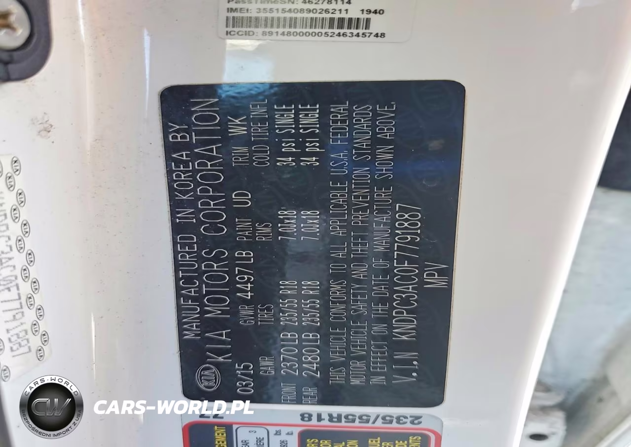 2015 Kia Sportage Ex VIN:KNDPC3AC0F7791887 - 12