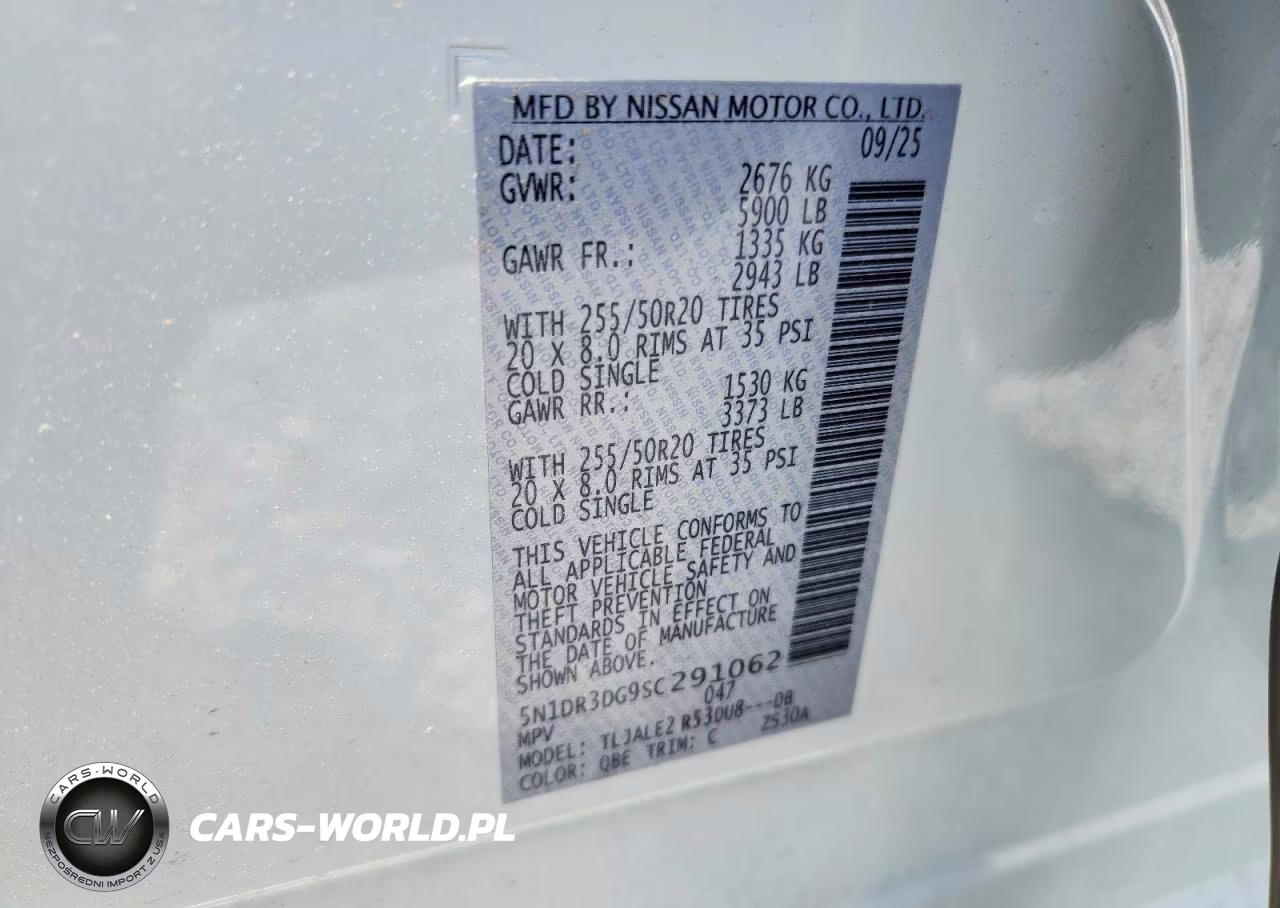 2025 Nissan Pathfinder Platinum VIN:5N1DR3DG9SC291062 - 13