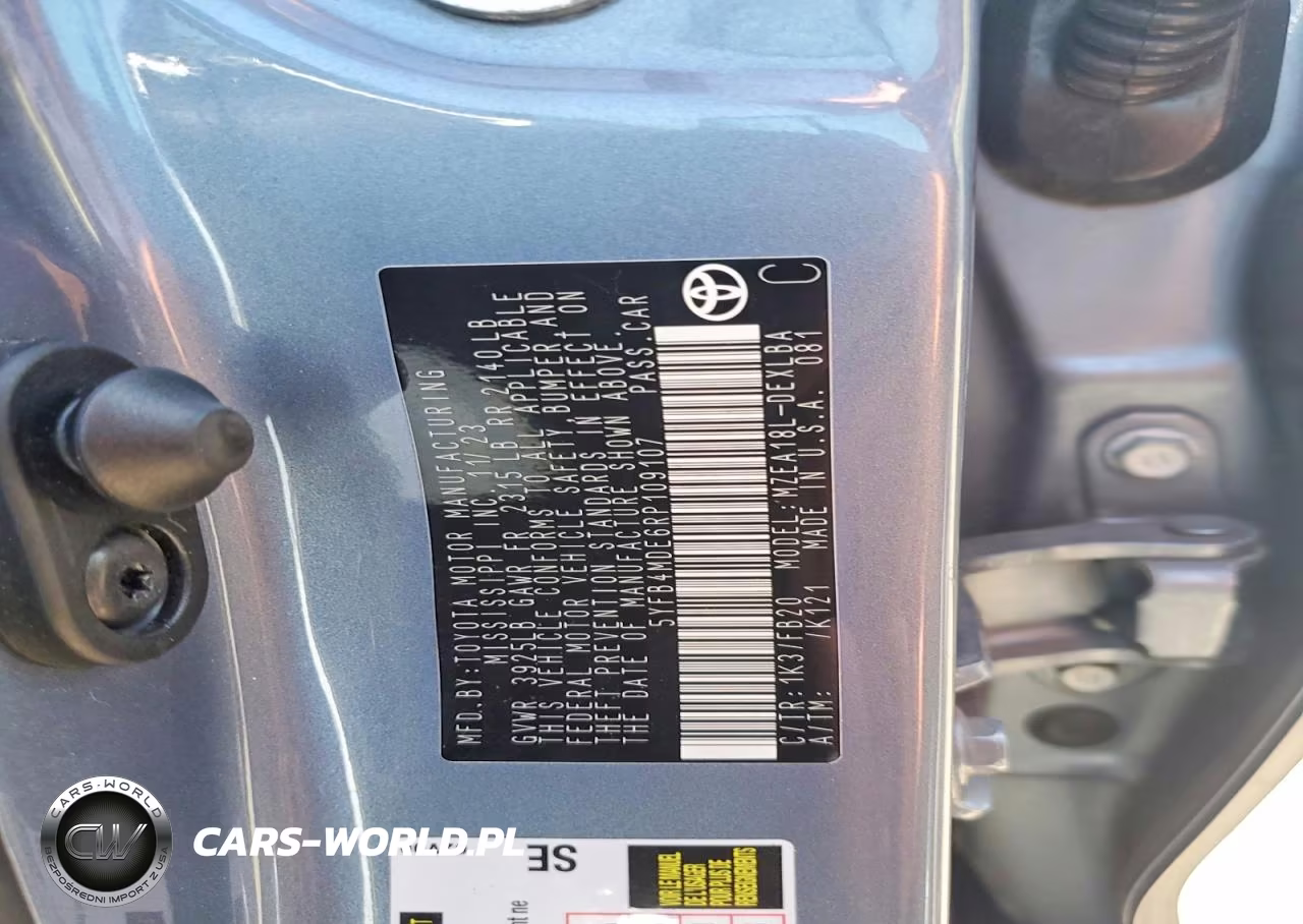 2024 Toyota Corolla Le VIN:5YFB4MDE6RP109107 - 12