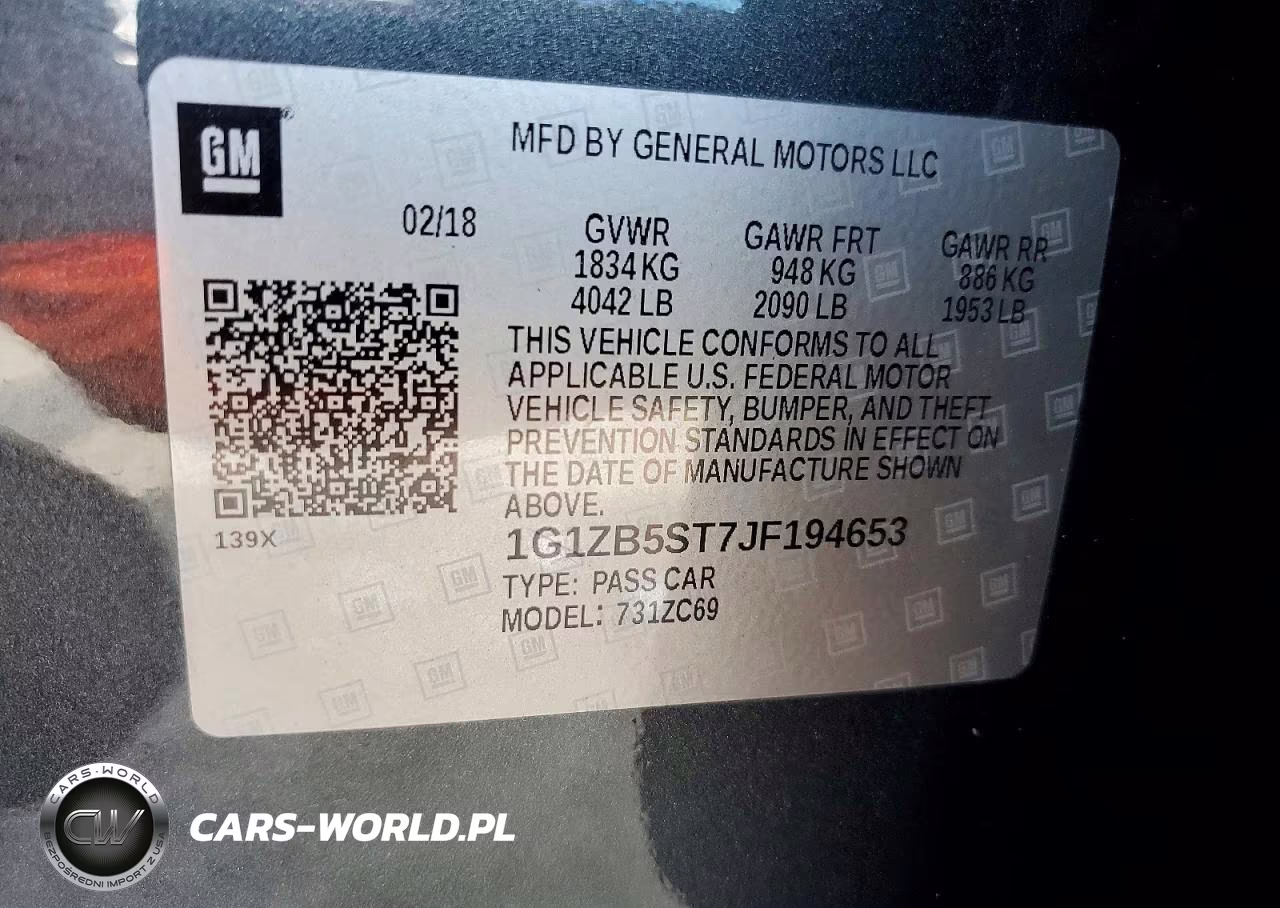 2018 Chevrolet Malibu Ls VIN:1G1ZB5ST7JF194653 - 12
