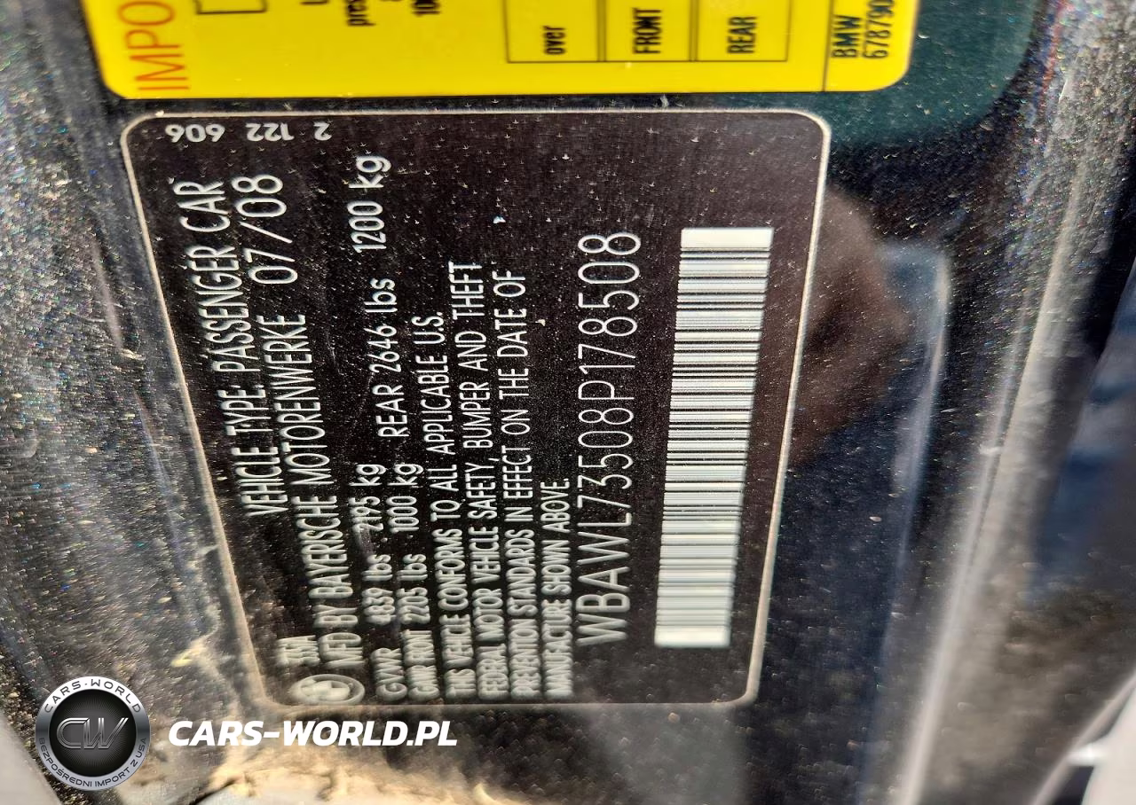 2008 BMW 335 I VIN:WBAWL73508P178508 - 12