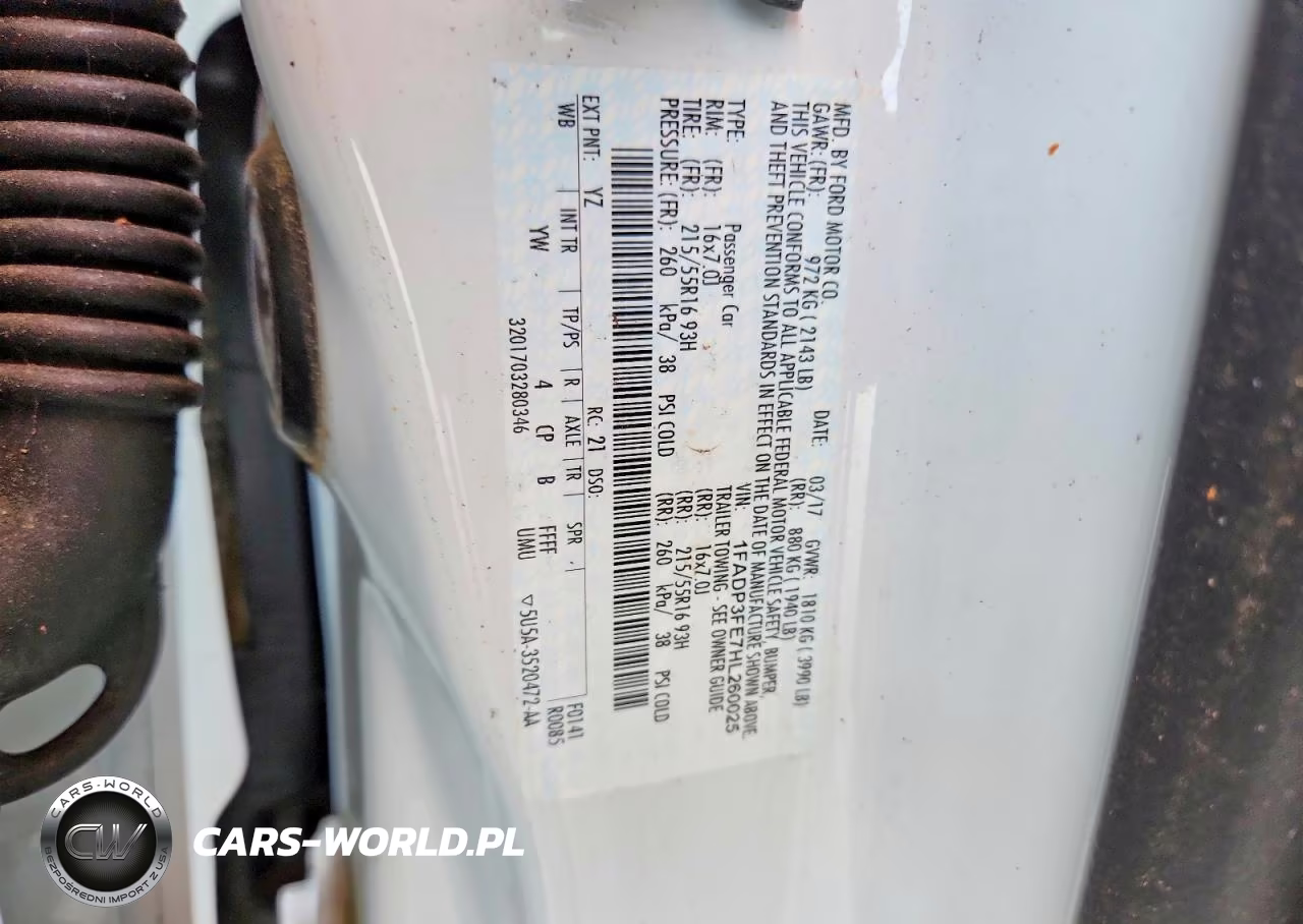 2017 Ford Focus Se VIN:1FADP3FE7HL260025 - 12