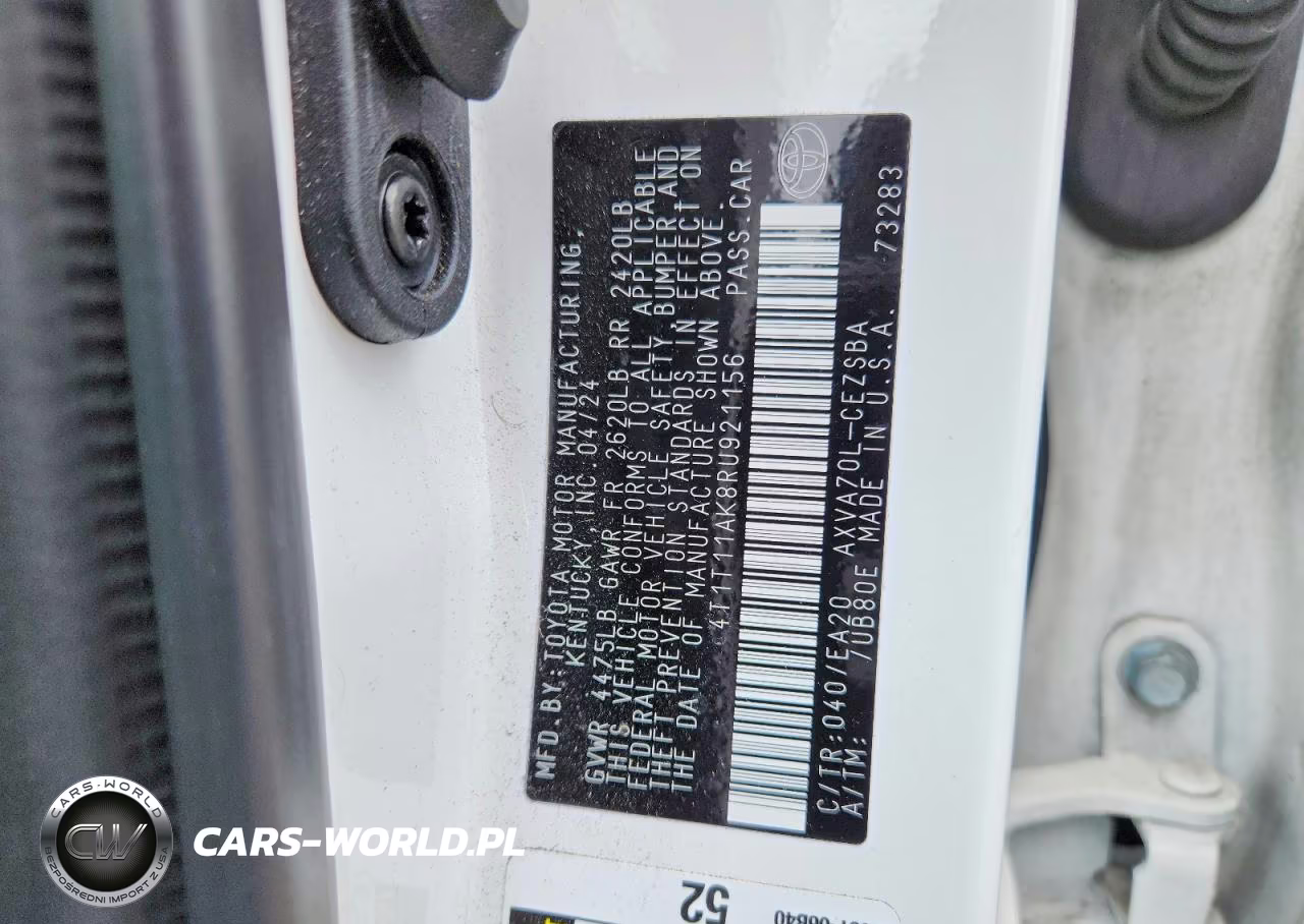 2024 Toyota Camry Se VIN:4T1T11AK8RU921156 - 12