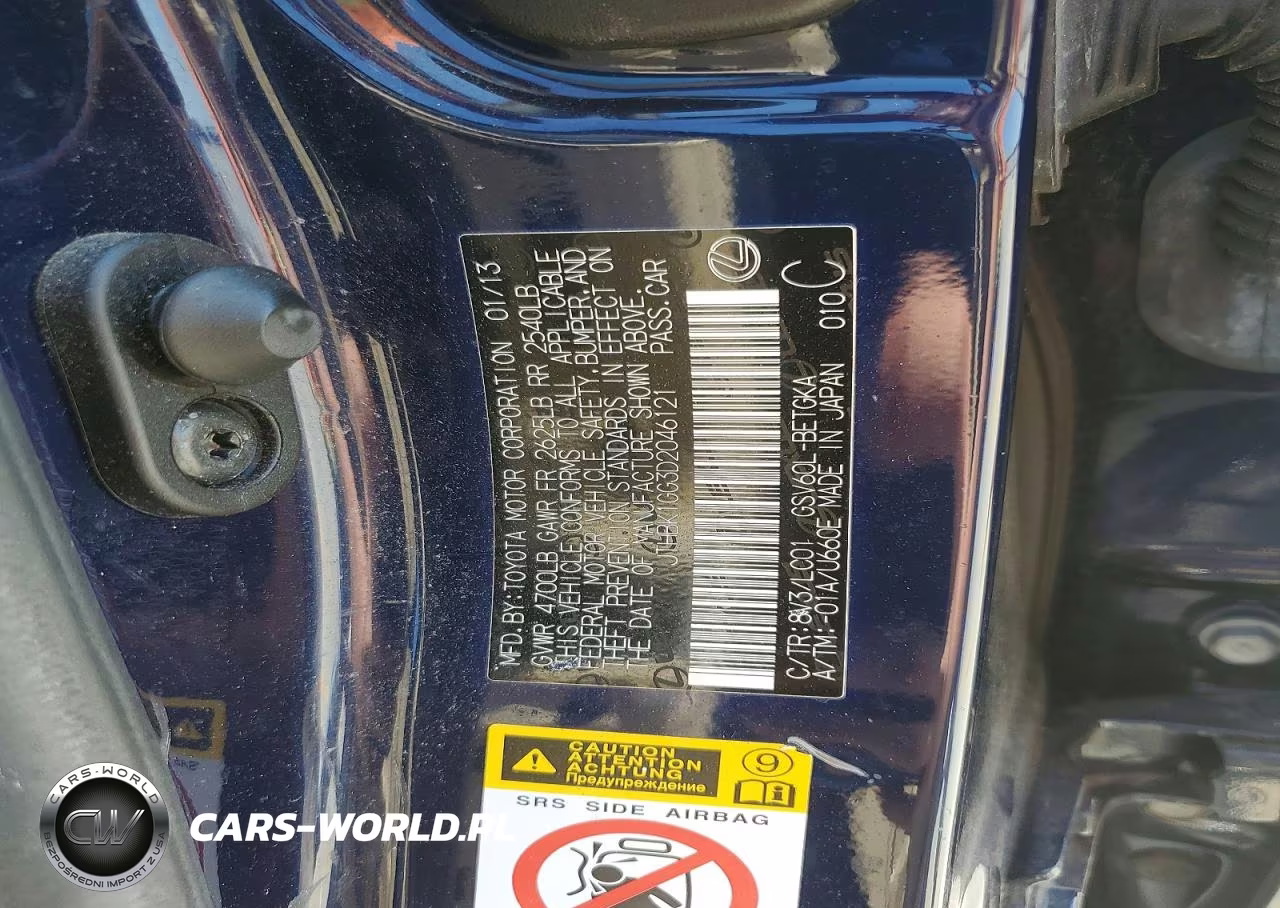 2013 Lexus Es 350 VIN:JTHBK1GG3D2046121 - 12