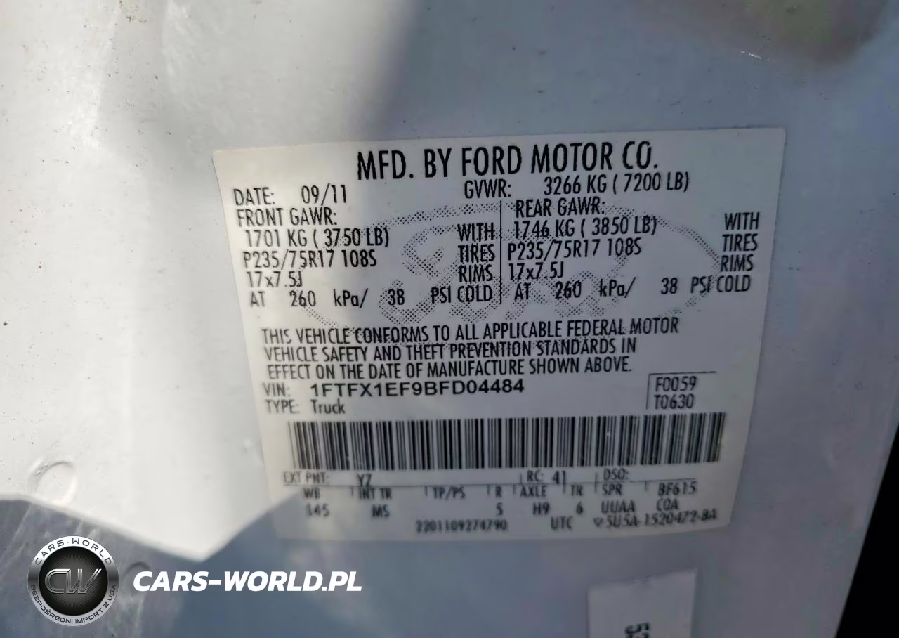 2011 Ford F150 Super Cab VIN:1FTFX1EF9BFD04484 - 12