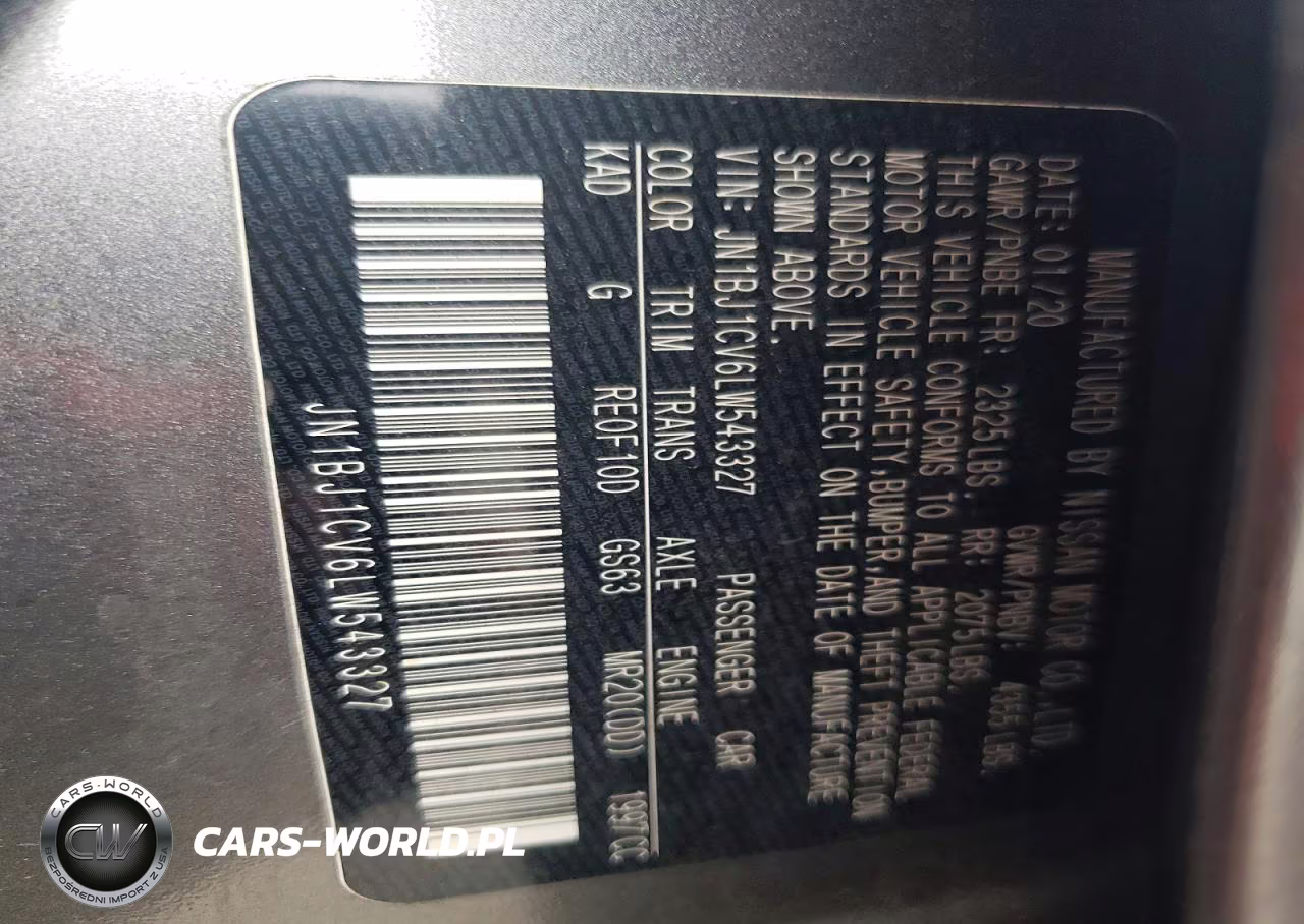 2020 Nissan Rogue Sport Sv VIN:JN1BJ1CV6LW543327 - 13