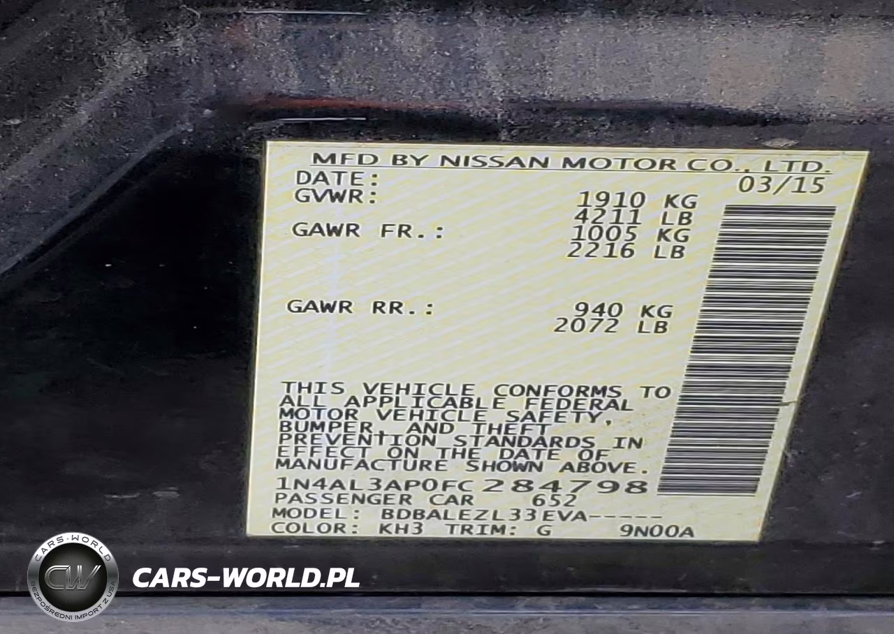 2015 Nissan Altima 2.5 S VIN:1N4AL3AP0FC284798 - 12