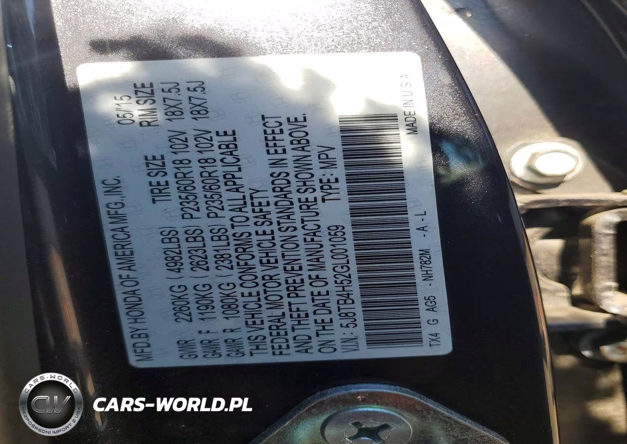 2016 Acura Rdx Technology VIN:5J8TB4H52GL001059 - 12