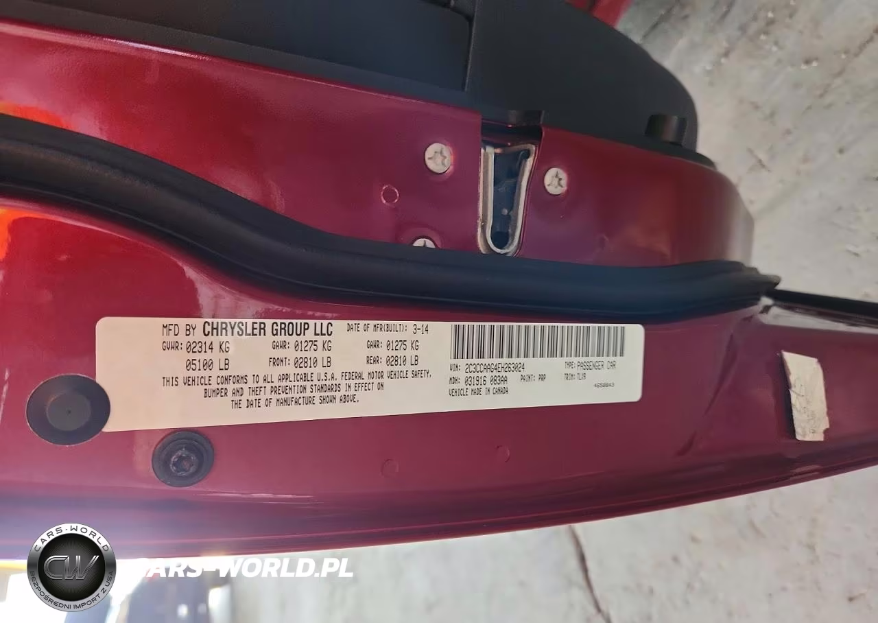 2014 Chrysler 300 VIN:2C3CCAAG4EH263024 - 12