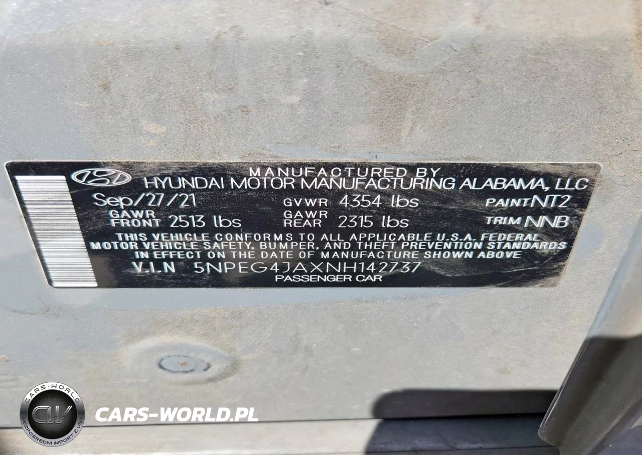 2022 Hyundai Sonata Se VIN:5NPEG4JAXNH142737 - 13