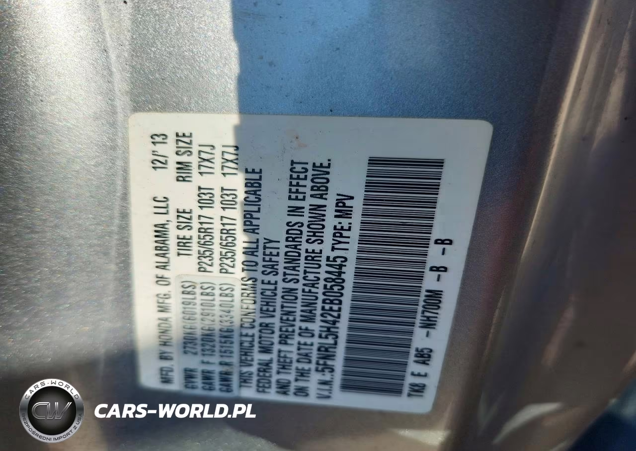 2014 Honda Odyssey Ex VIN:5FNRL5H42EB058445 - 12