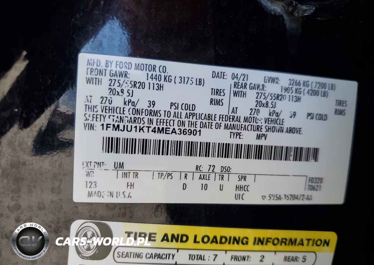 2021 Ford Expedition Limited VIN:1FMJU1KT4MEA36901 - 13