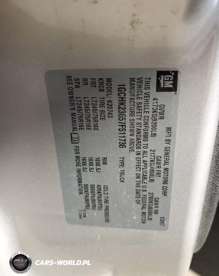 2007 Chevrolet Silverado K2500 Heavy Duty VIN:1GCHK23657F511736 - 12