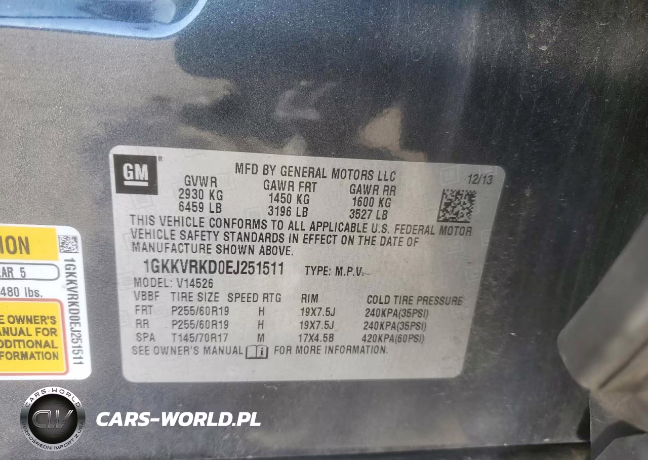 2014 GMC Acadia Slt-1 VIN:1GKKVRKD0EJ251511 - 13