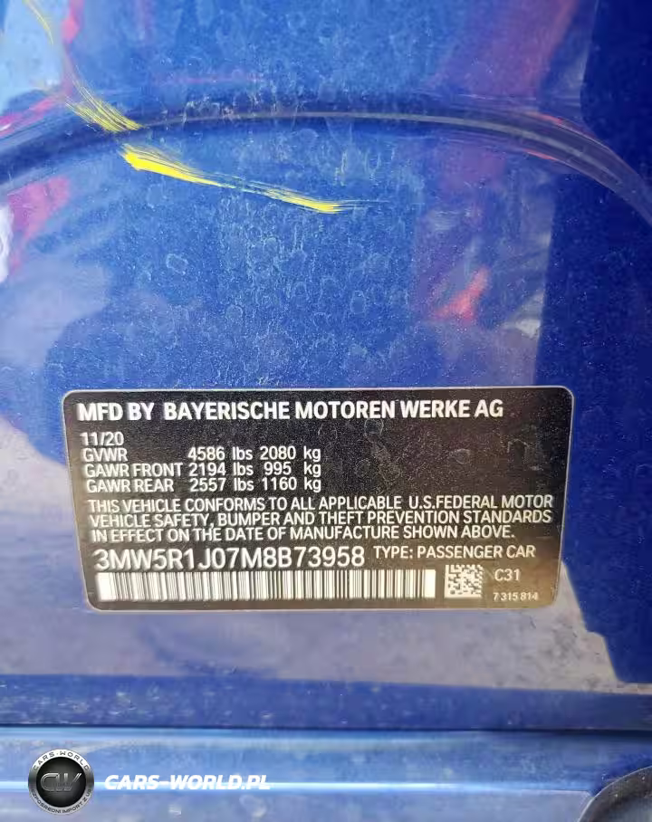 2021 BMW 330I VIN:3MW5R1J07M8B73958 - 12