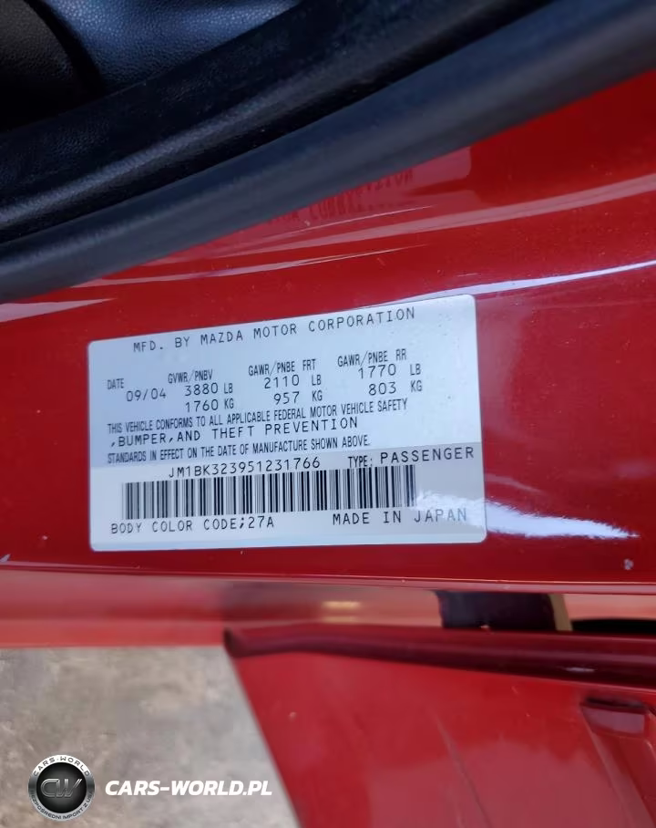 2005 Mazda 3 S VIN:JM1BK323951231766 - 12