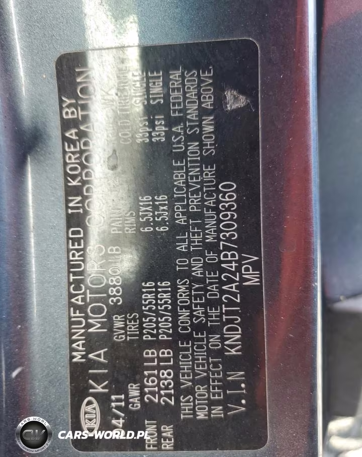2011 Kia Soul + VIN:KNDJT2A24B7309360 - 13
