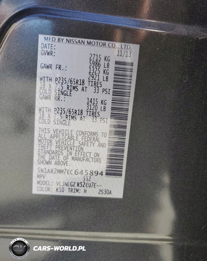 2014 Nissan Pathfinder S VIN:5N1AR2MM7EC645894 - 12