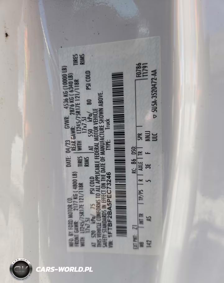 2023 Ford F250 Super Duty VIN:1FTBF2BA5PEC73246 - 12