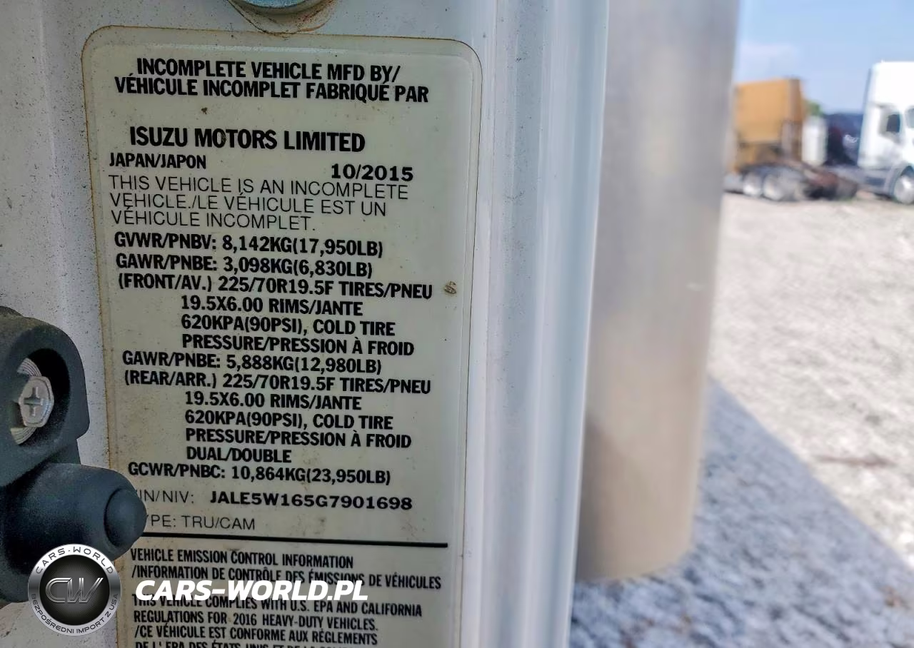 2016 Isuzu Nqr VIN:JALE5W165G7901698 - 13