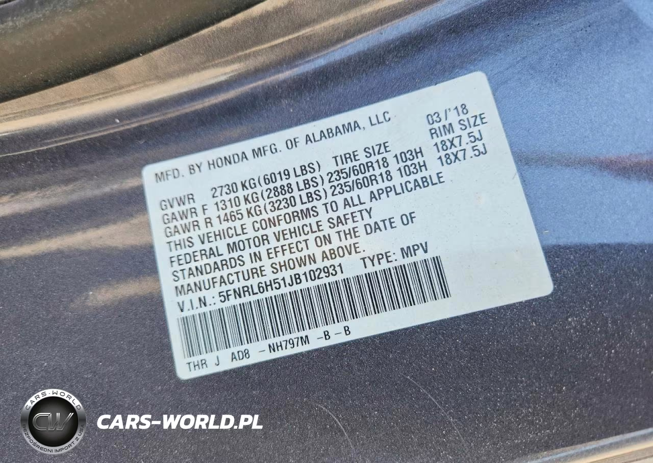 2018 Honda Odyssey Ex VIN:5FNRL6H51JB102931 - 14