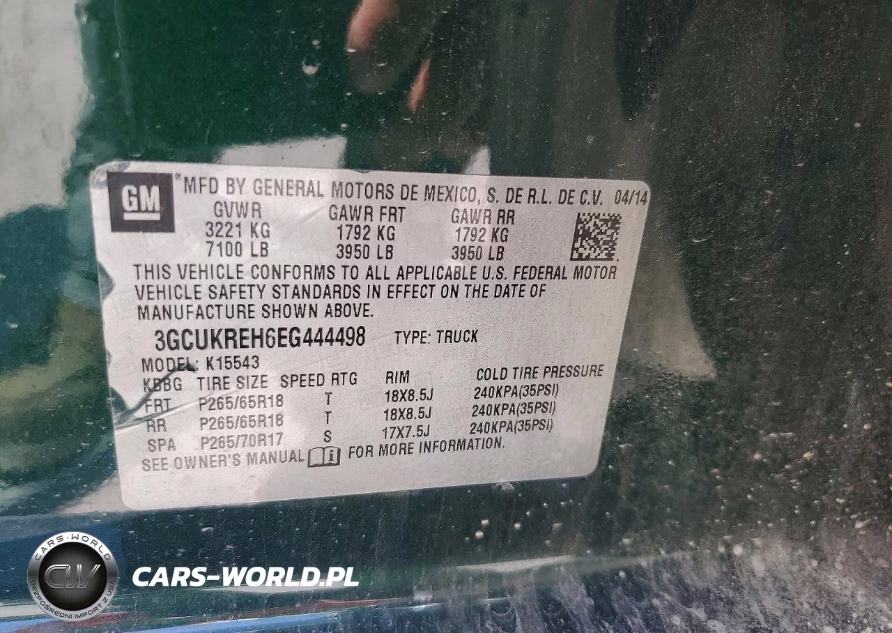 2014 Chevrolet Silverado K1500 Lt VIN:3GCUKREH6EG444498 - 12