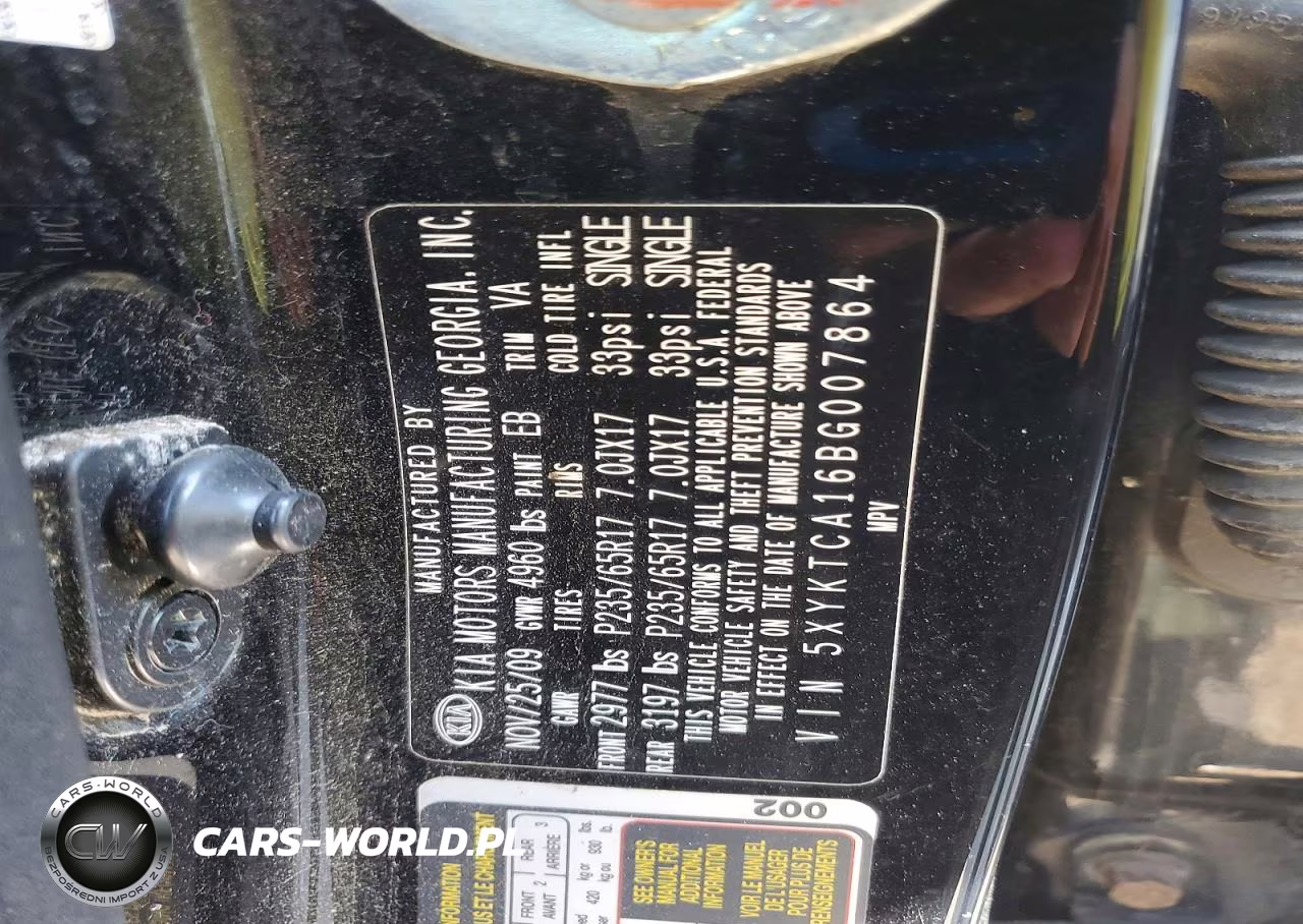 2011 Kia Sorento Lx VIN:5XYKTCA16BG007864 - 13