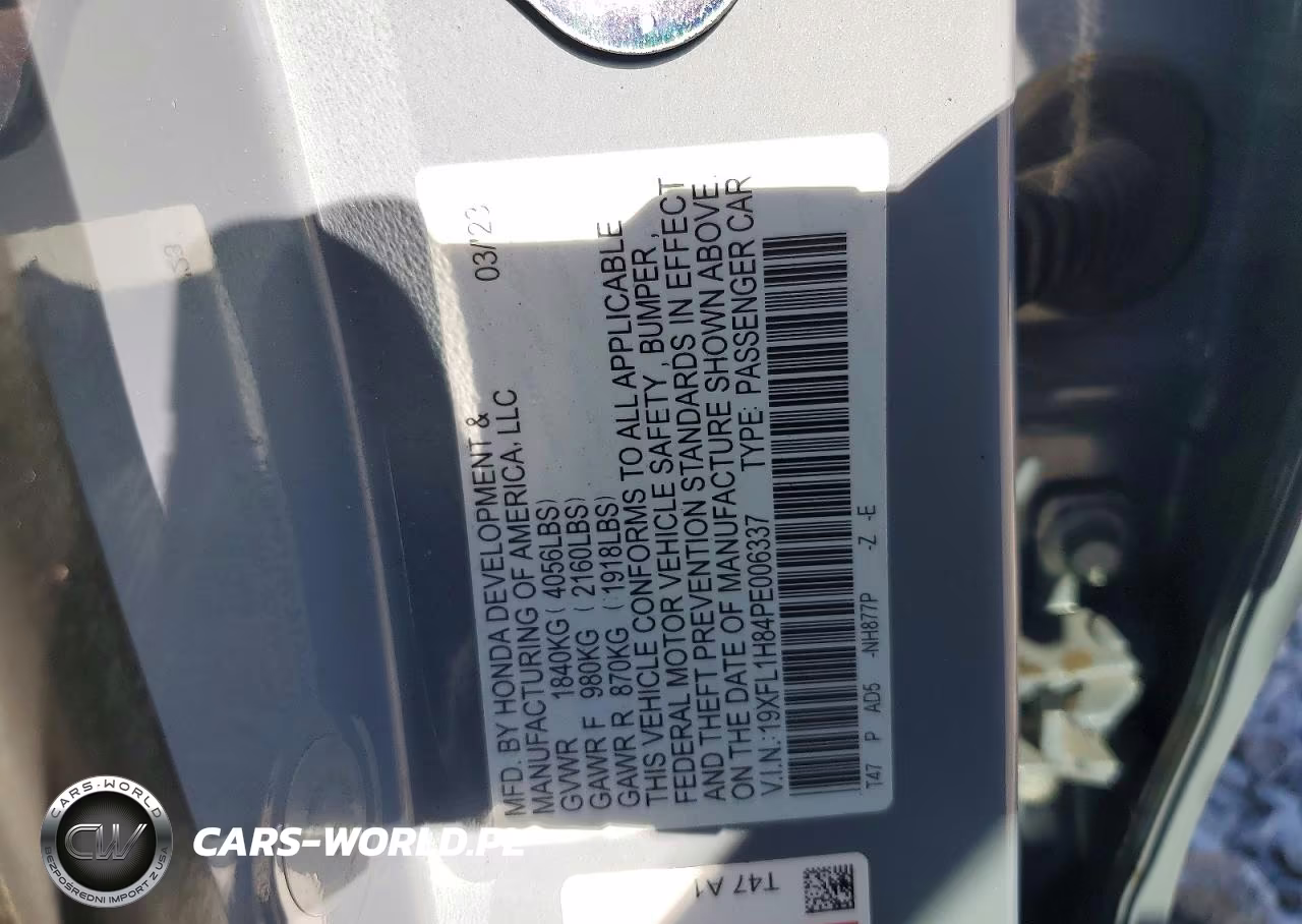 2023 Honda Civic Sport Touring VIN:19XFL1H84PE006337 - 12