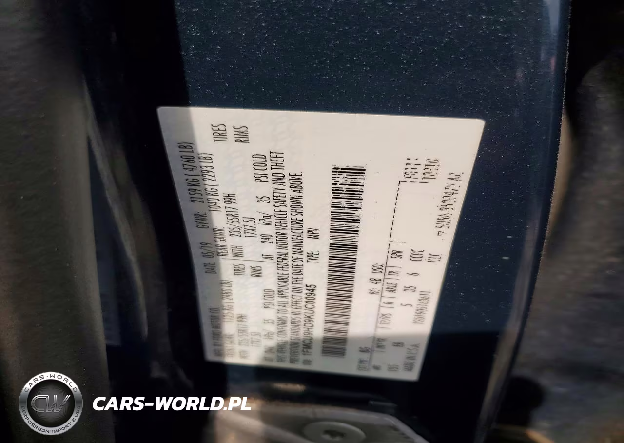 2019 Ford Escape Sel VIN:1FMCU9HD9KUC00945 - 13