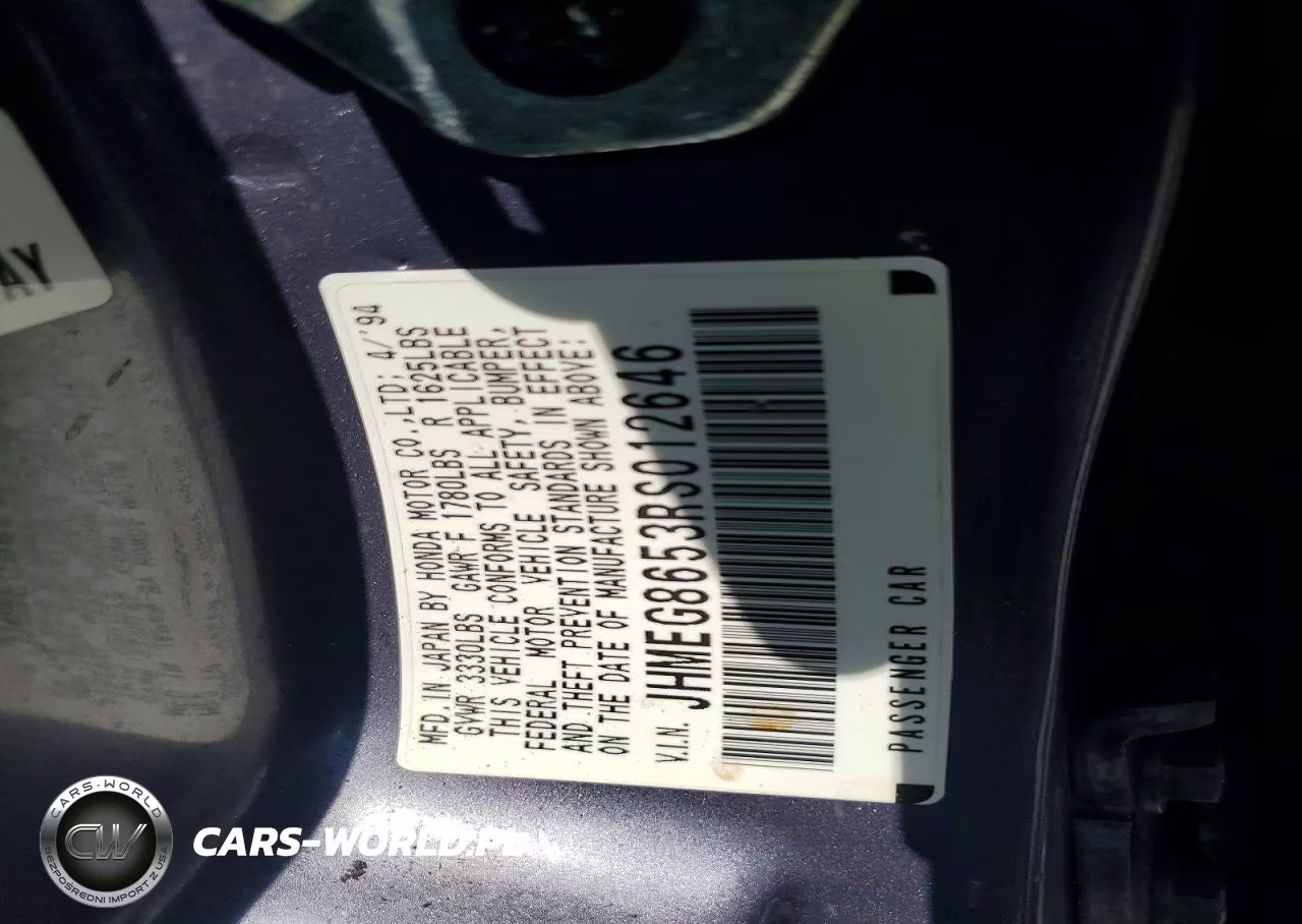 1994 Honda Civic Lx VIN:JHMEG8653RS012646 - 12