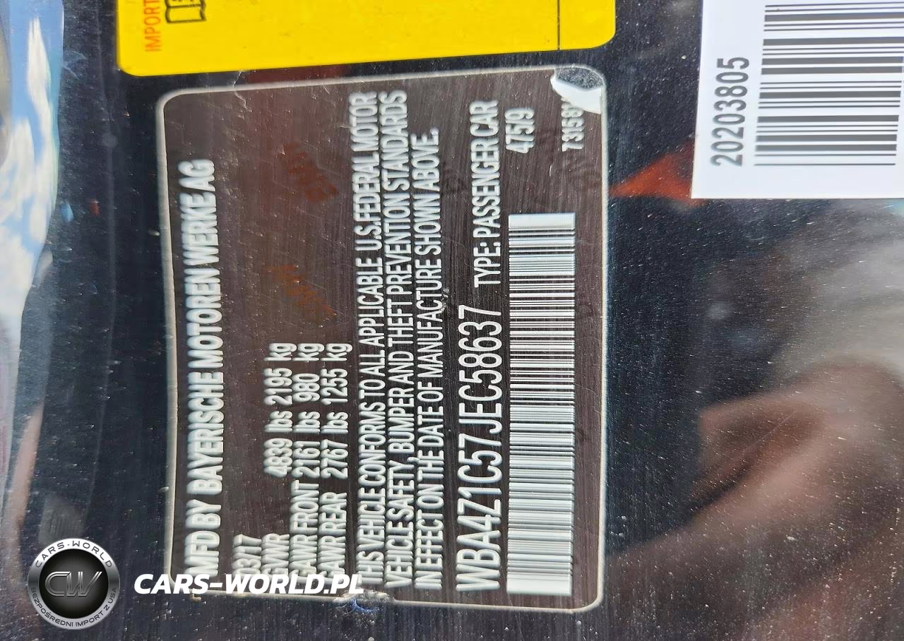 2018 BMW 430I VIN:WBA4Z1C57JEC58637 - 12