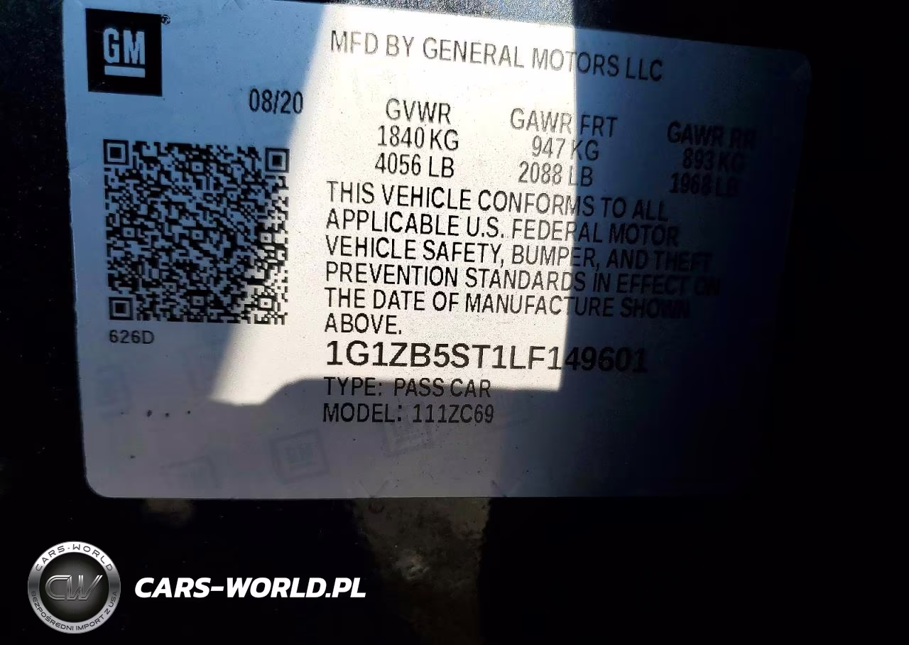2020 Chevrolet Malibu Ls VIN:1G1ZB5ST1LF149601 - 12