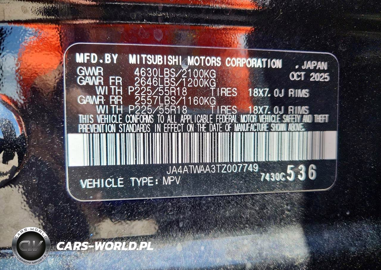 2026 Mitsubishi Eclipse Cross Se VIN:JA4ATWAA3TZ007749 - 13