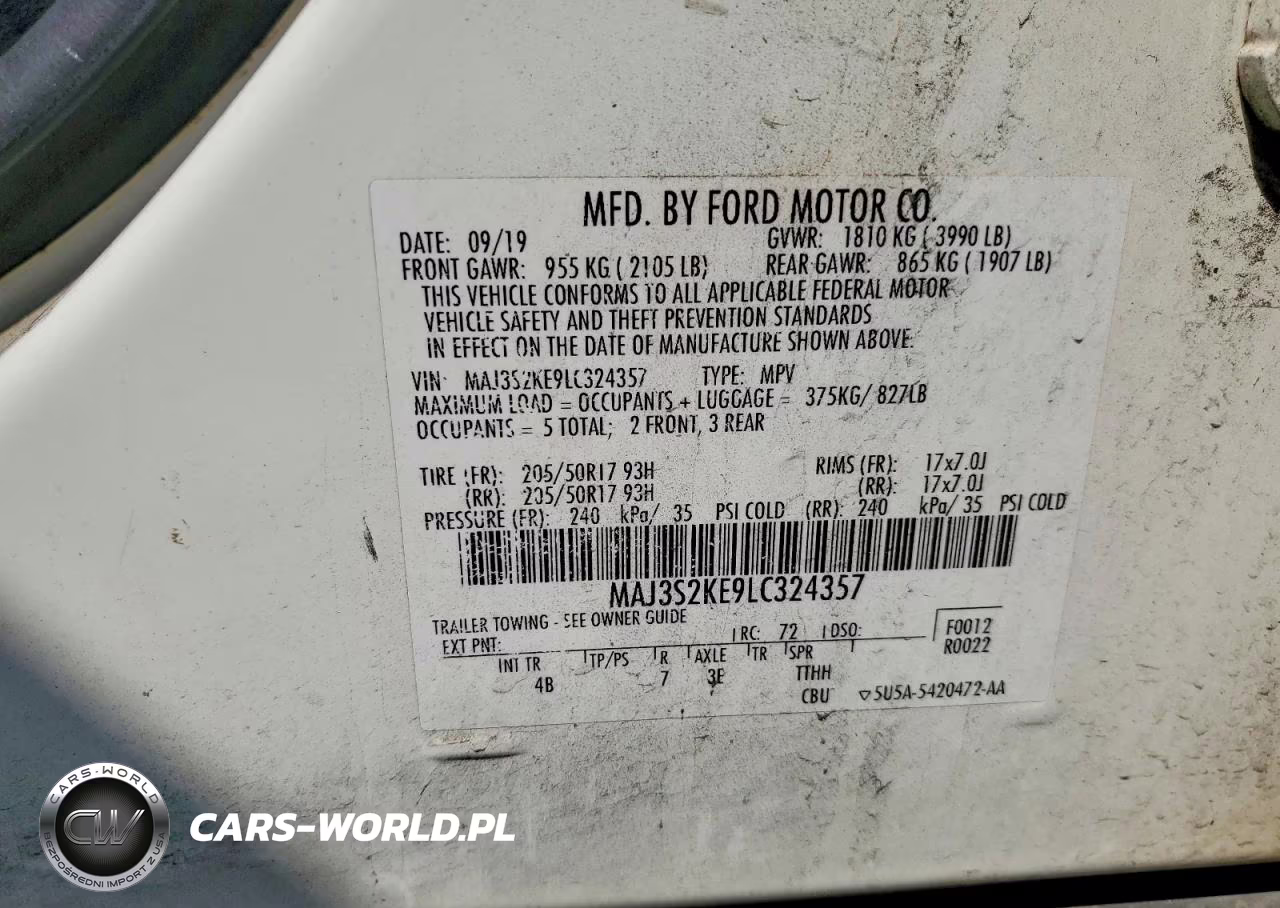 2020 Ford Ecosport Titanium VIN:MAJ3S2KE9LC324357 - 13