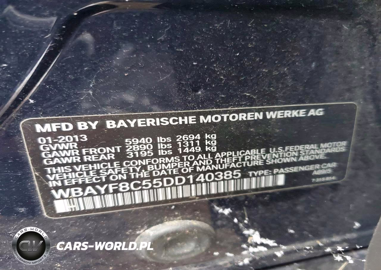 2013 BMW 750 Lxi VIN:WBAYF8C55DD140385 - 12