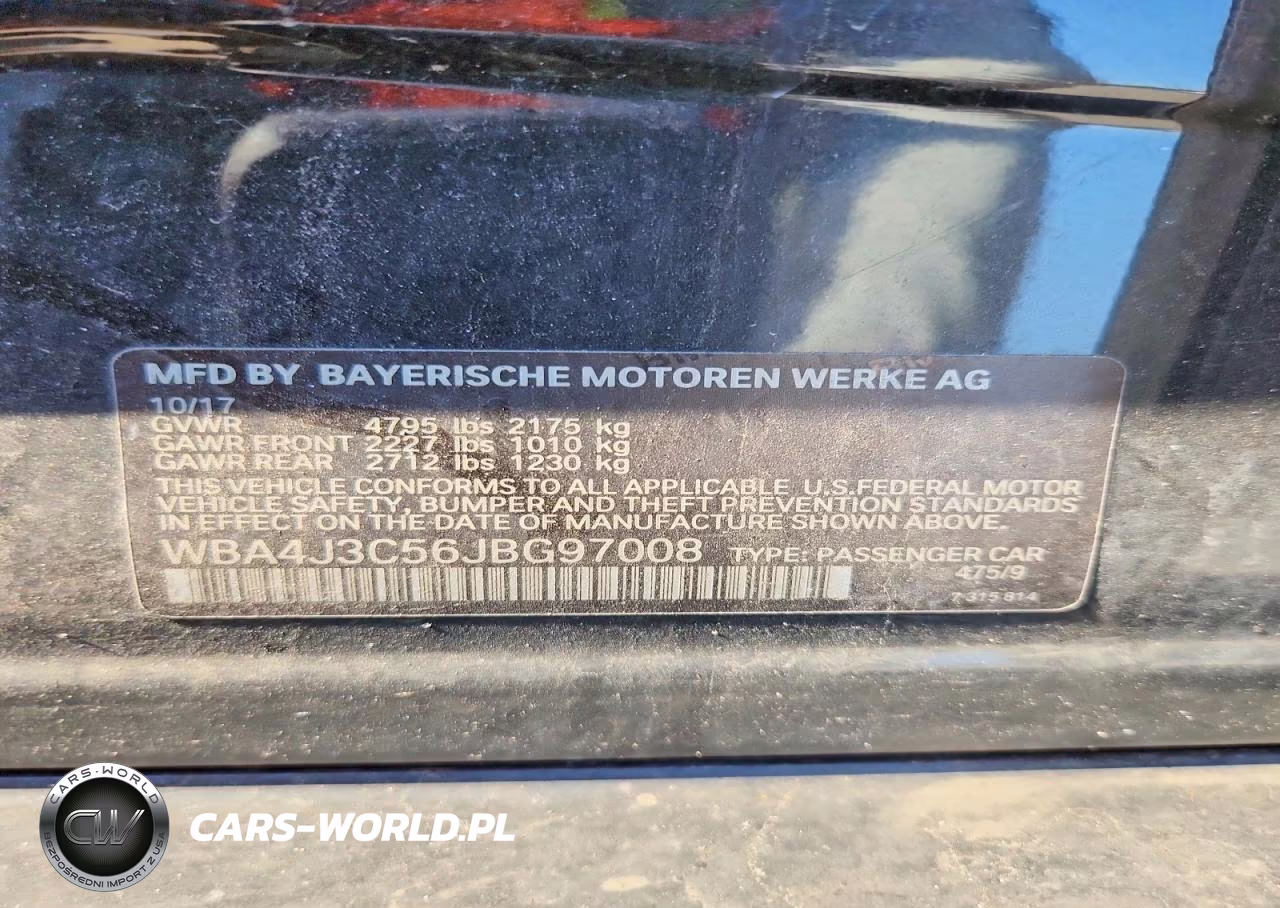 2018 BMW 430Xi Gran Coupe VIN:WBA4J3C56JBG97008 - 12