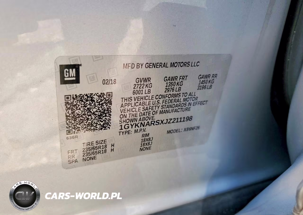 2018 Cadillac Xt5 VIN:1GYKNARSXJZ211198 - 13