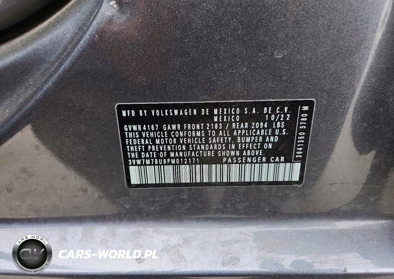 2023 Volkswagen Jetta Se VIN:3VW7M7BU8PM012171 - 12