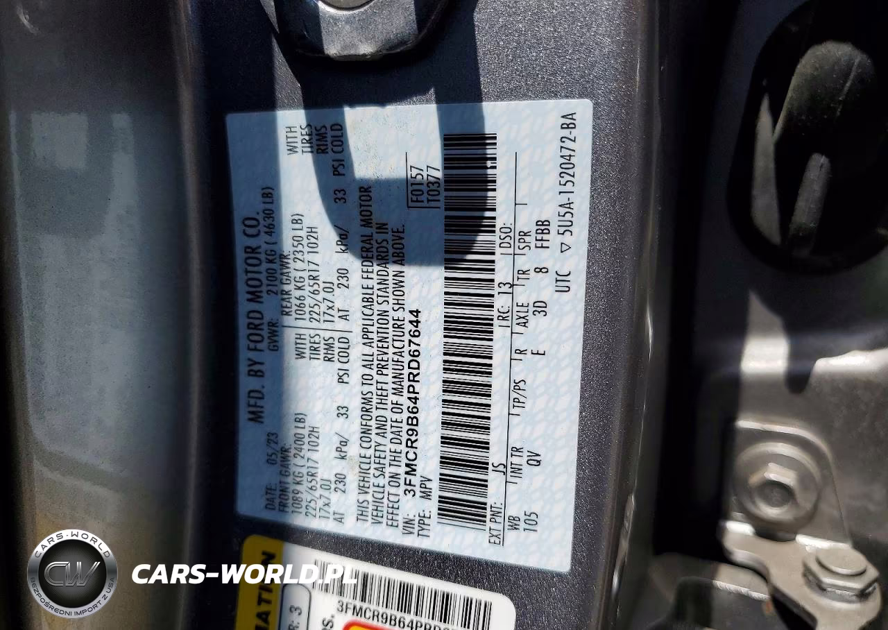 2023 Ford Bronco Sport Big Bend VIN:3FMCR9B64PRD67644 - 13