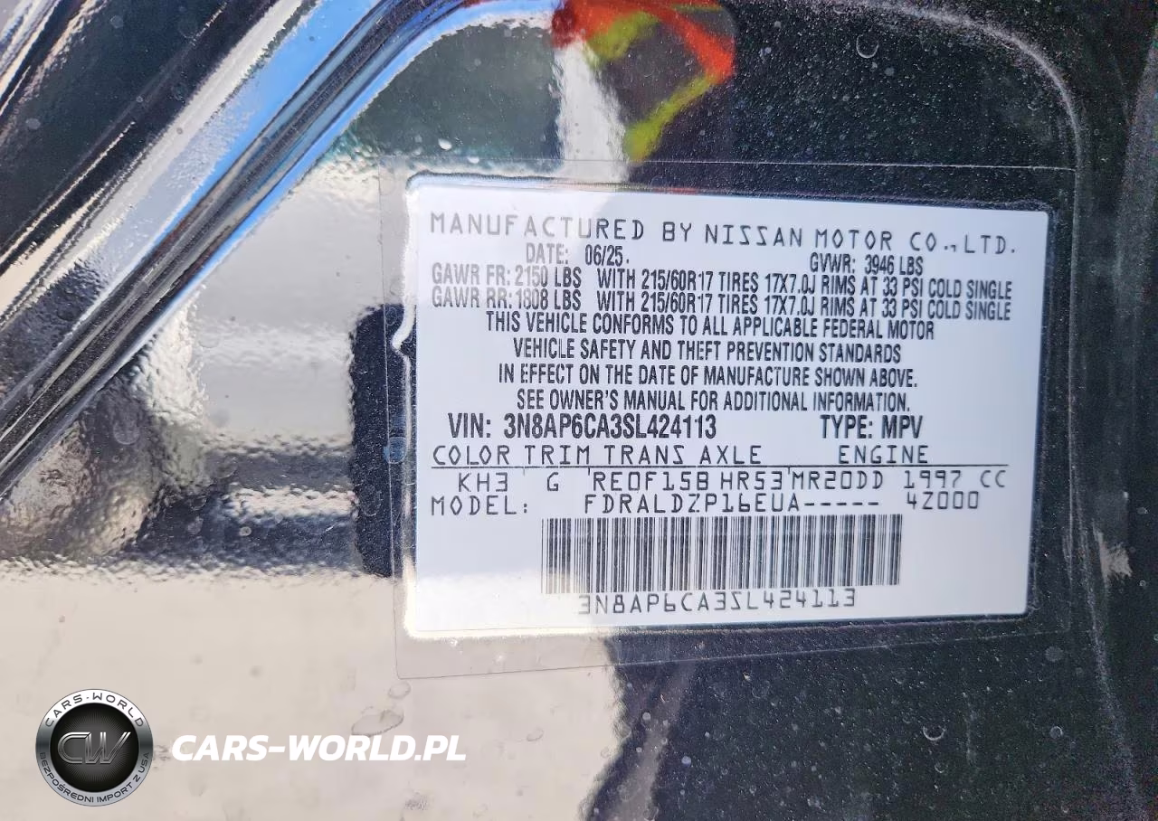 2025 Nissan Kicks Sv VIN:3N8AP6CA3SL424113 - 14