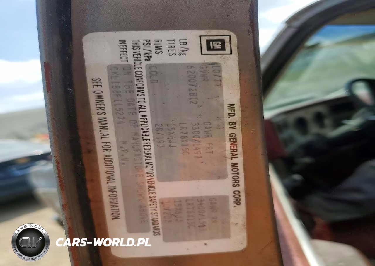 1978 Chevrolet Blazer K5 VIN:CKL188F115274 - 12