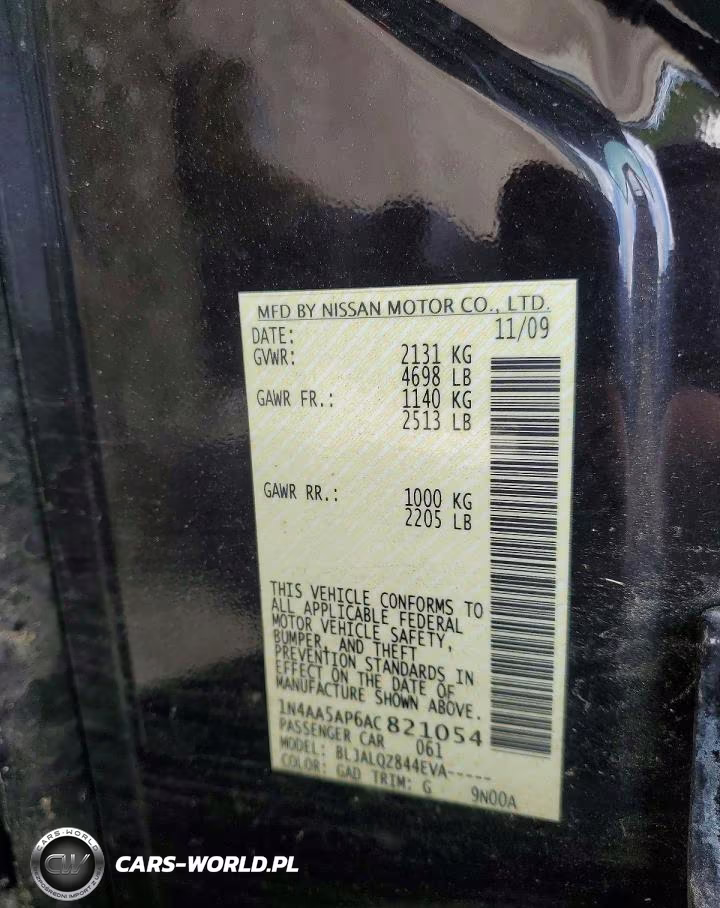 2010 Nissan Maxima 3.5 S VIN:1N4AA5AP6AC821054 - 13