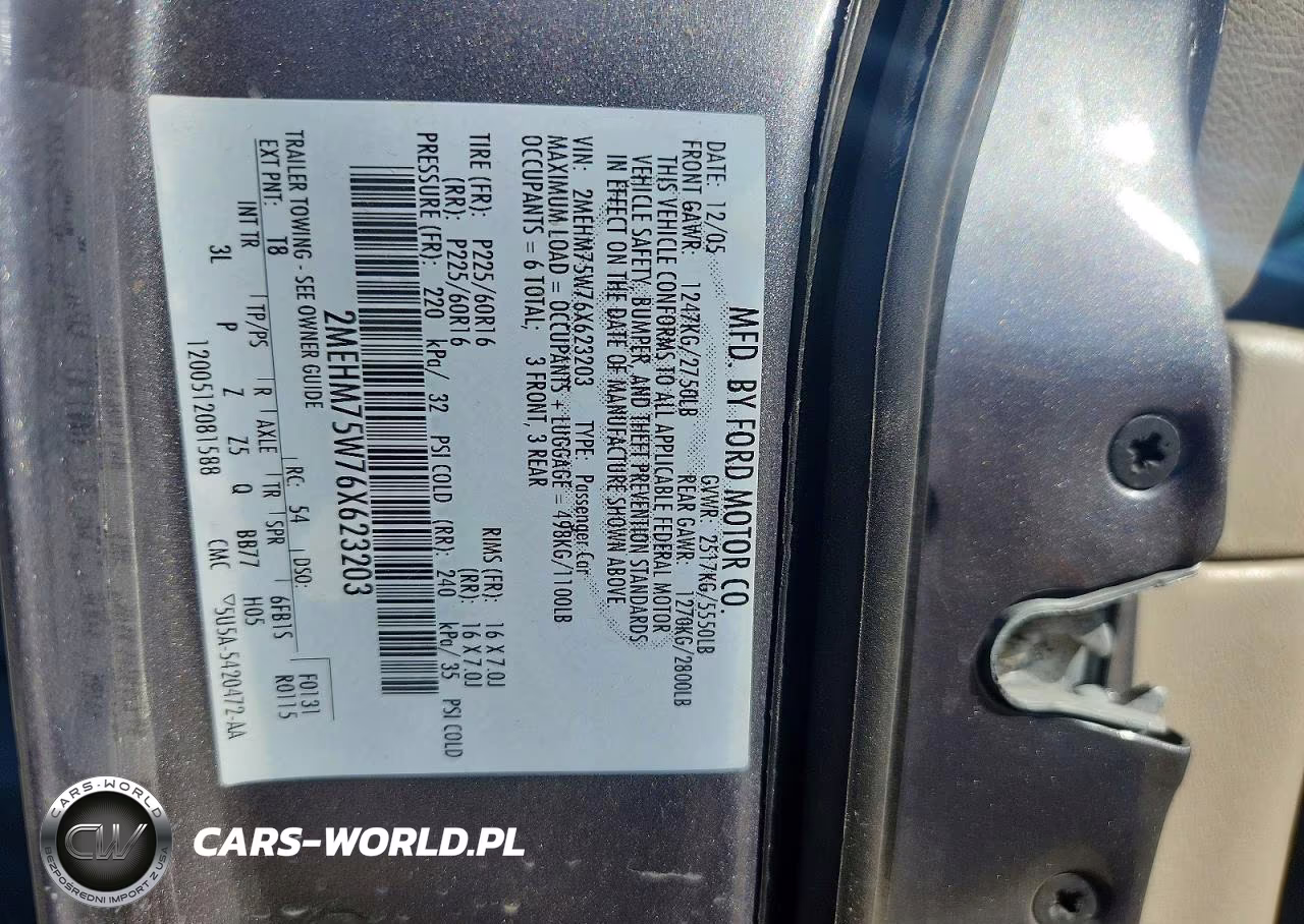 2006 Mercury Grand Marquis Ls VIN:2MEHM75W76X623203 - 12