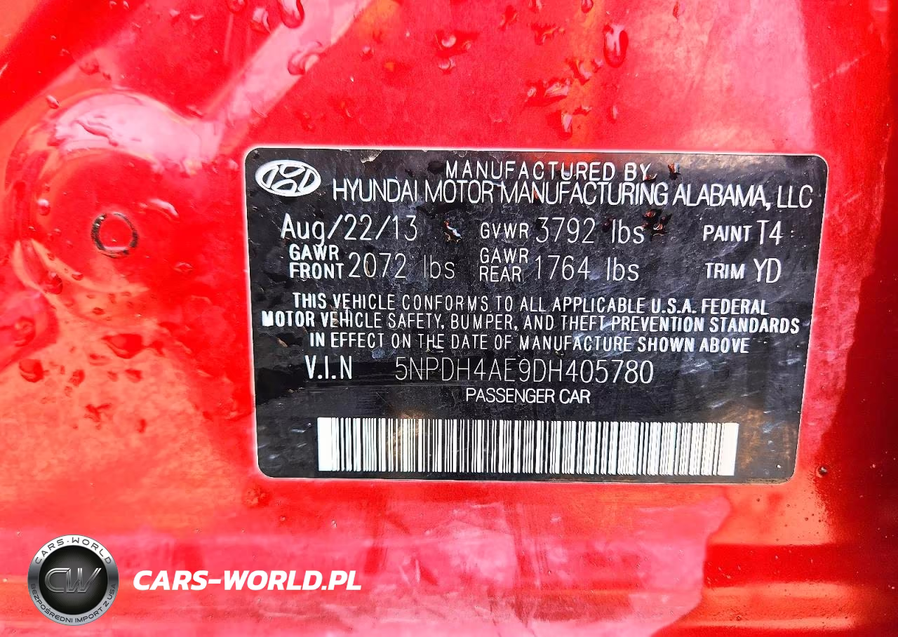 2013 Hyundai Elantra Gls VIN:5NPDH4AE9DH405780 - 12